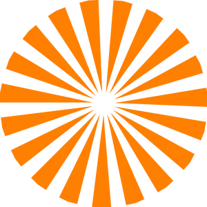 Orange Starburst Pattern PNG Image