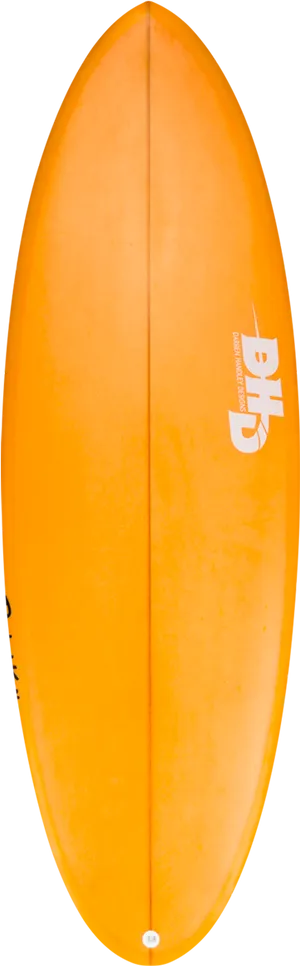 Orange Surfboard Top View PNG Image