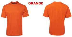 Orange T Shirt Frontand Back View PNG image with transparent background