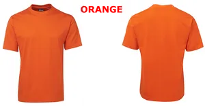 Orange T Shirt Frontand Back View PNG Image