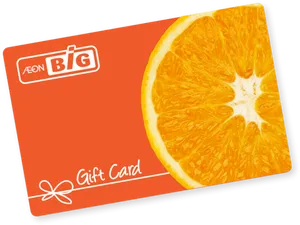 Orange Themed Gift Card Design PNG Image