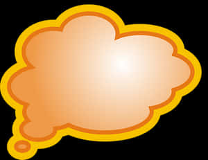 Orange Thought Bubble Clipart PNG image with transparent background
