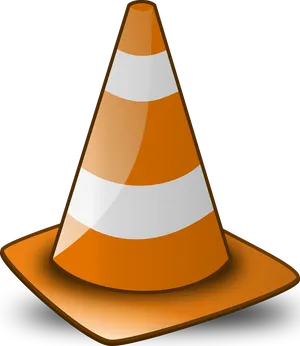 Orange Traffic Cone Illustration PNG Image