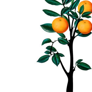 Orange Tree Silhouette Png Glr PNG Image