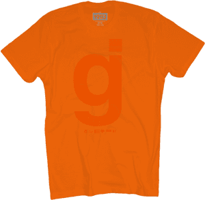 Orange Typography T Shirt Design PNG image with transparent background