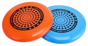 Orangeand Blue Frisbees PNG Image