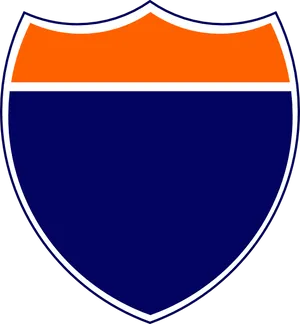 Orangeand Blue Shield Graphic PNG Image