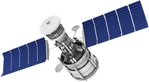 Orbital Satellite Rendering PNG Image