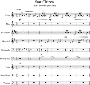 Orchestral Score Example Star Citizen PNG image with transparent background