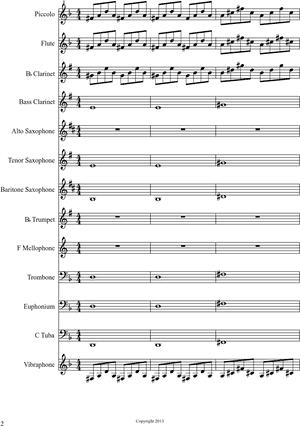 Orchestral Score Layout Example PNG image with transparent background
