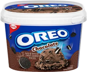 Oreo Chocolate Ice Cream Tub PNG Image