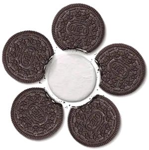 Oreo Cookies Circle Arrangement PNG Image