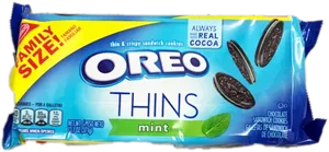 Oreo_ Thins_ Mint_ Family_ Size_ Package PNG Image