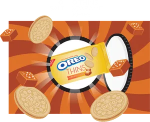 Oreo Thins Salted Caramel Promotion PNG Image