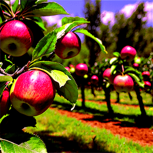 Organic Apple Orchard PNG dic PNG with transparent background