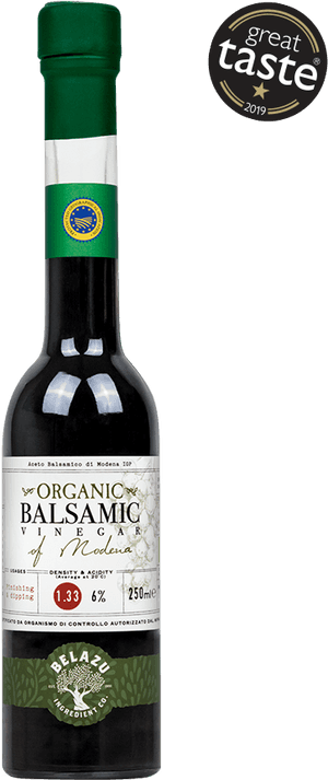 Organic Balsamic Vinegar Bottle PNG image with transparent background