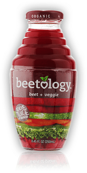Organic Beetology Beet Veggie Juice Bottle PNG with transparent background