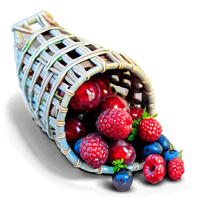 Organic Berries Basket PNG 06122024 PNG with transparent background