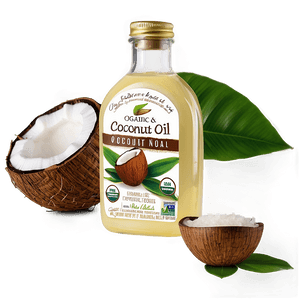 Organic Coconut Oil Bottle PNG 15 PNG with transparent background