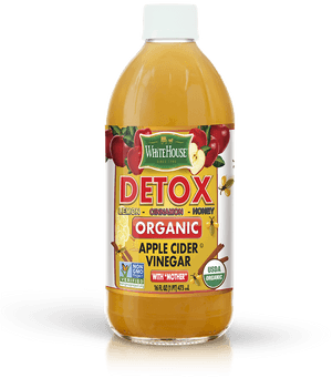 Organic Detox Apple Cider Vinegar Bottle PNG with transparent background