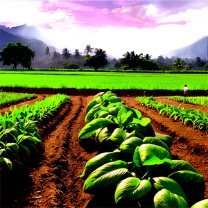 Organic Farming Field Png Mof PNG Image