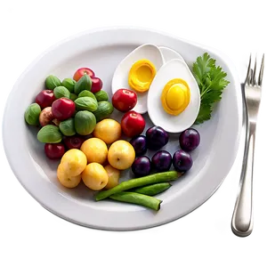 Organic Food Plate Png Oed72 PNG Image