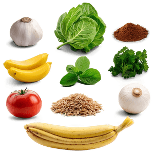 Organic Ingredients Selection PNG typ PNG image with transparent background
