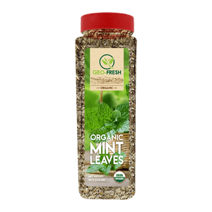 Organic Mint Leaves Spice Jar PNG image with transparent background