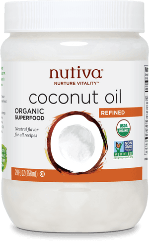 Organic Refined Coconut Oil'Data Zoom='//cdn - Nutiva Coconut Oil, HD Png Download PNG image with transparent background