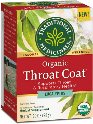 Organic Throat Coat Tea Box PNG image with transparent background