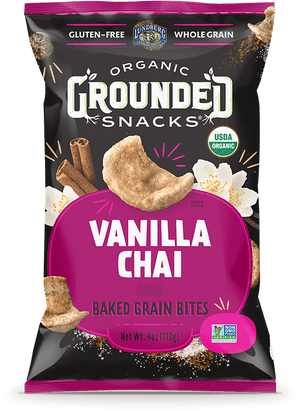 Organic Vanilla Chai Flavored Baked Grain Bites Package PNG with transparent background