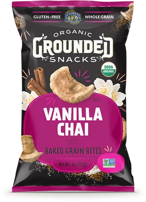 Organic Vanilla Chai Flavored Baked Grain Bites Package PNG Image