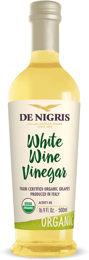 Organic White Wine Vinegar Bottle PNG