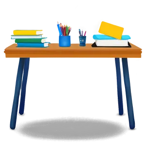 Organized Study Table Png 06212024 PNG Image