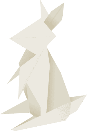 Vector Rabbit Origami Picture Library - Origami, HD Png Download PNG