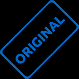 Original Blue Stamp Graphic PNG with transparent background