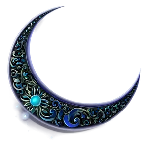 Ornamental Crescent Moon Png 51 PNG Image