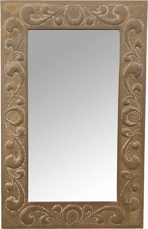 Brass Reposse Mirror'Class='lazyload Lazyload Mirage - Mirror, HD Png Download PNG with transparent background