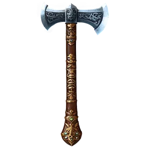 Ornate Battle Axe Png Qdg88 PNG Image