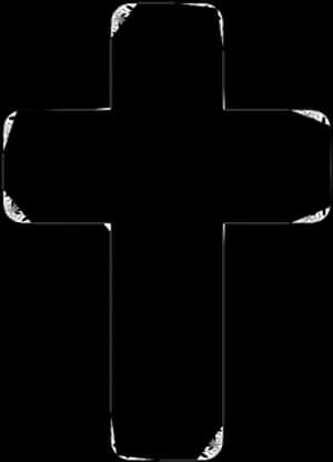 Ornate Black Cross Design PNG with transparent background