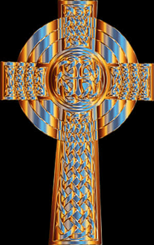 Ornate Celtic Cross Design PNG image with transparent background