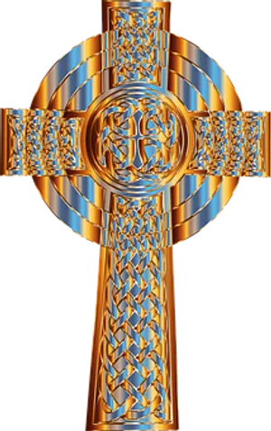 Ornate Celtic Cross Design PNG Image