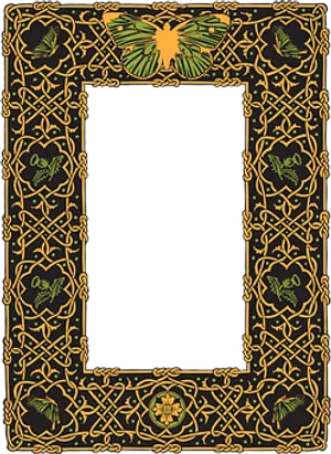 Ornate Celtic Style Frame PNG Image