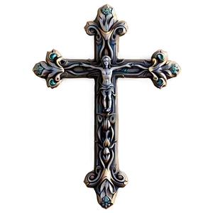 Ornate Cross Graphic Png Vhf PNG Image