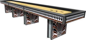 Ornate Custom Pool Table Design PNG Image