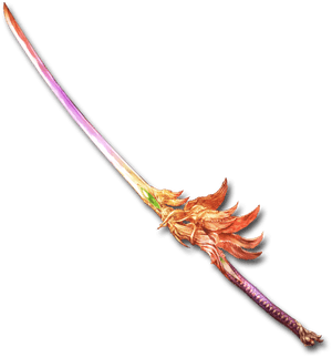 Ornate Dragon Katana Sword PNG