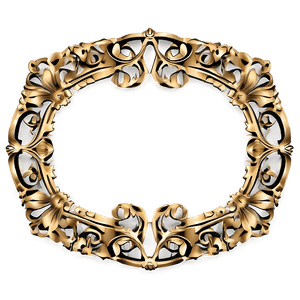 Ornate Gold Circle Frame PNG rls PNG
