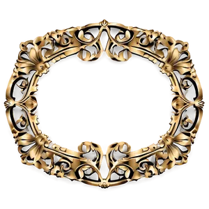 Ornate Gold Circle Frame Png Rls PNG Image