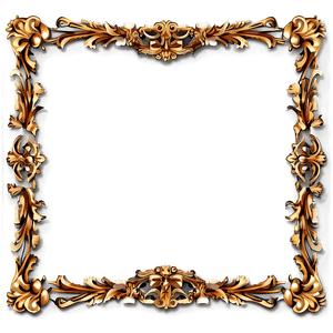 Ornate Gold Frame Art PNG   27 PNG image with transparent background