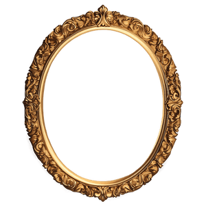 Ornate Gold Frame Art PNG   dva55 PNG image with transparent background